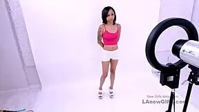 Horny Tattoo Model Deepthroats Long Cock in Rough Casting Interview!