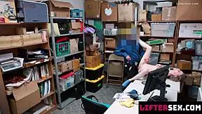 hey lifter you got caught stealing now drop those clothes and bend over for officer's monster cock punishment