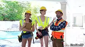 god i love watching selina bentz and lucy foxx ride cocks cowgirl while nicky rebel licks their trimmed pussies deep