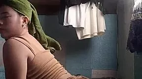 cute asian girl next door teases petite tits and tight body sexy