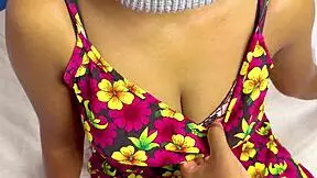 Stepsister's pink panties make me fuck her wet pussy doggystyle missionary riding big cock