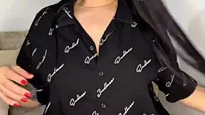 A beautiful college girl stuffs her lingerie pearls deep into her fat pussy to seduce you