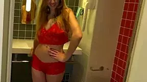 Older Stepbrother Pounds Blonde Stepsister Bent Over Cums on Ass