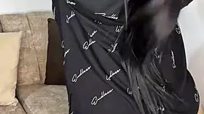 A beautiful college girl stuffs her lingerie pearls deep into her fat pussy to seduce you