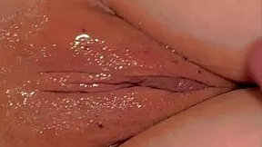 whoa this amateur asian wife's shaved pink pussy looks so wet 228 days post-virginity loss 😏 wanna lick it close up?👅