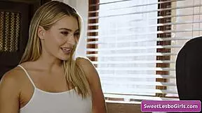 ella reese, wanna lick my big tits? vanessa sky asks horny brunette teen lesbian