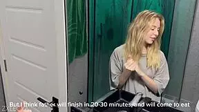 oh man my stepsister's beggin for my hot cum all over her pretty face while everyone's gone... i can't hold back!