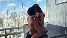 Hubby Joins Watching Wife Fucked by Another in Kitchen