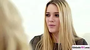 3some with my ex and gf... redhead licks blonde pussy while i watch 👅💦