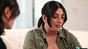 BBW Arab MILF Soldier Sarah Fingers Lesbian Commanding Officer