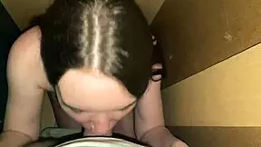 Stepdaughter hides scared in closet but stepdad's monster cock stuffs her slobbery mouth! Taboo big cock keeps frightened teen company