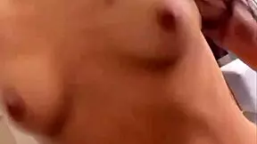 whoa check out angie fonseca this skinny colombian model squirting her perfect teen ass pussy tits while riding cock