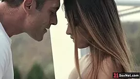 Roxy Lips chokes on monster cock rimjob deepthroat before petite ass gets wrecked