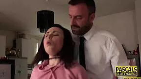 kinky bound teen brunette submits in hd bdsm with small tits