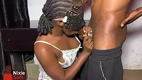 Nixie soft's submissive ebony mouth worships boyfriend's huge cock perfectly 😋🍆