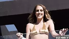 horny milf cadence lux dives into teen mackenzie mace's pussy for wet lesbian licks