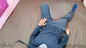 young latina stepmom climbs on top riding hard with her juicy pussy gripping tight in steamy bedroom session