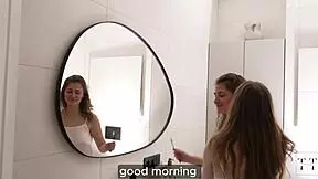 Two hot friends get sensual in the shower fingering and licking 4k