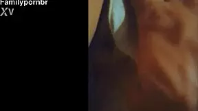 Stepdaughter lounges on sofa in lingerie waiting for licks