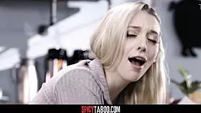 blonde babe begs cheating boyfriend for risky public workplace doggystyle pounding.