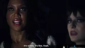 Goth lana smalls and busty august skye call milf penny barber for lesbian fingering fun