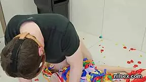 Peculiar Teen's Anus Endures Brutal Nuthouse Pounding