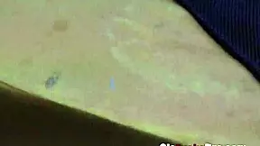 Stepbro sneaks in for petite blindfolded pounding