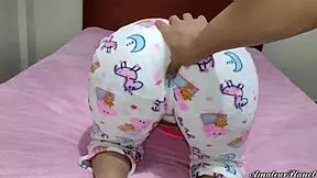 Tricked innocent big ass teen into rough massage turning into huge cock pounding.