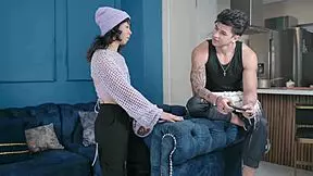 muscular guy destroys tiny teen pussy then creampies deep inside