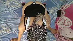 Padrastro sneaks into hijastra's room and creampies her tight virgin pussy raw.