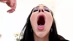 Ashli orion brunette cutie GAGS ON HUGE COCK pov DEEPTHROAT facefuck ends in MASSIVE FACIAL cumshot