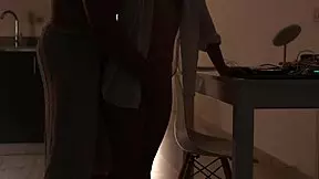 Girlfriend's Kitchen Blowjob Swallows Every Drop Of Cum