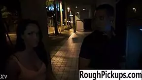 amateur teen picked up for rough bedroom action