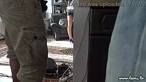 four sexy lingerie girls flash pussies and asses during fake photoshoot