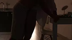 Girlfriend's Kitchen Blowjob Swallows Every Drop Of Cum