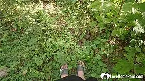 forest yoga teen's wet pussy stretched by stranger's monster cock in hardcore outdoor pounding
