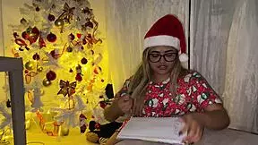 cute tattooed teen with big ass and small tits begs santa claus to hardcore fuck her cum fantasy