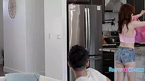 Step Sister Buys Bikini to Tease Step Bro's Monster Cock Into Pounding Her Shaved Pussy!