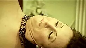 older lord dominates hairy maid gilf in retro bdsm with deepthroat and anal pounding