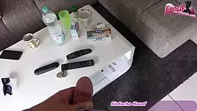 german gf sneaks hardcore fuck with old friend while cuck hubby watches