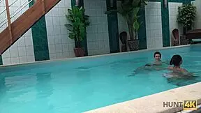 Brunette chats then fucks mature lover for quick cash payout