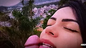 asmr blowjob from my slut stepsister ends with cum gulp pov