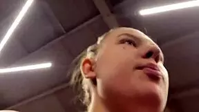 Workout Fingering Turns into Gym Fuck Orgasm Cum Big Tits!