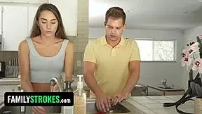 Sexy MILF in Mini Dress Joins Stepkids' Fuck Fest!