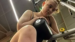 Workout Fingering Turns into Gym Fuck Orgasm Cum Big Tits!