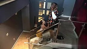 Petite college slut Kylie Quinn rides big black cock sloppy deepthroat facefucking cowgirl