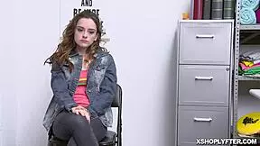 lp officer bent over desk tight pussy fucked doggystyle missionary small tits