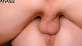 Babe's Big Tits Bounce as She Squirts on Massive Cock Close-Up