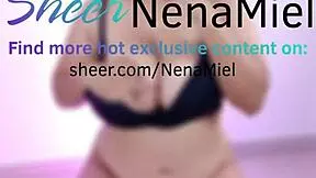 curvy latina brunette in bra moans loud toes curl as fat ass pussy gets wet solo