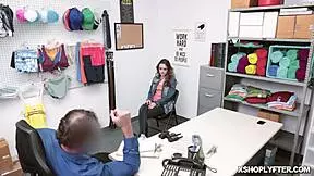 lp officer bent over desk tight pussy fucked doggystyle missionary small tits